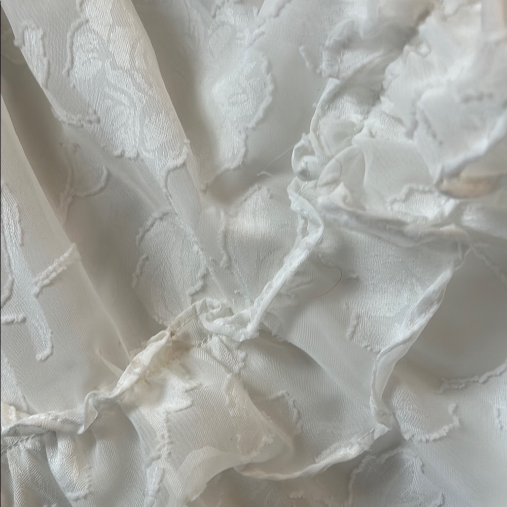 Lulus White Ruffled Dress XS - Picture 4 of 8